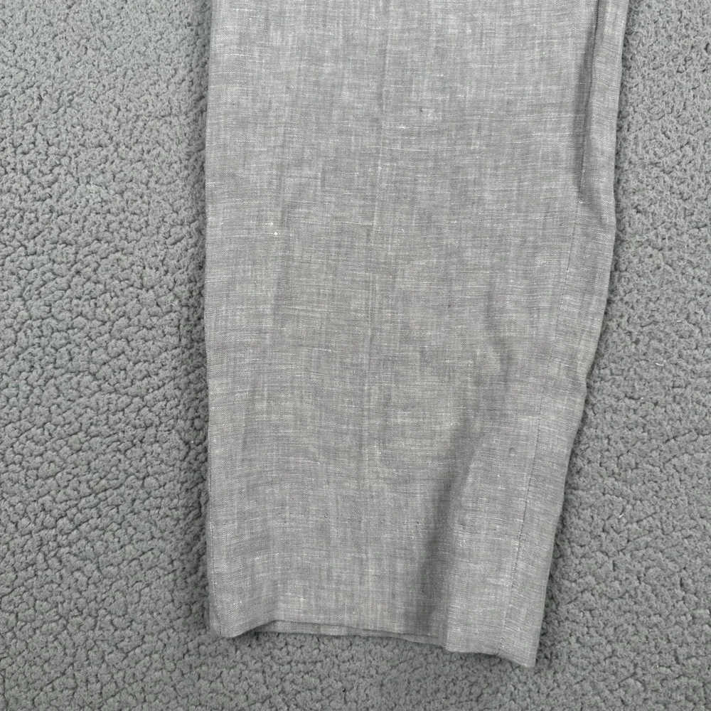 Joseph Abboud 100% Linen Pants Men 38x28* Grey Straight Leg Lined Breathable